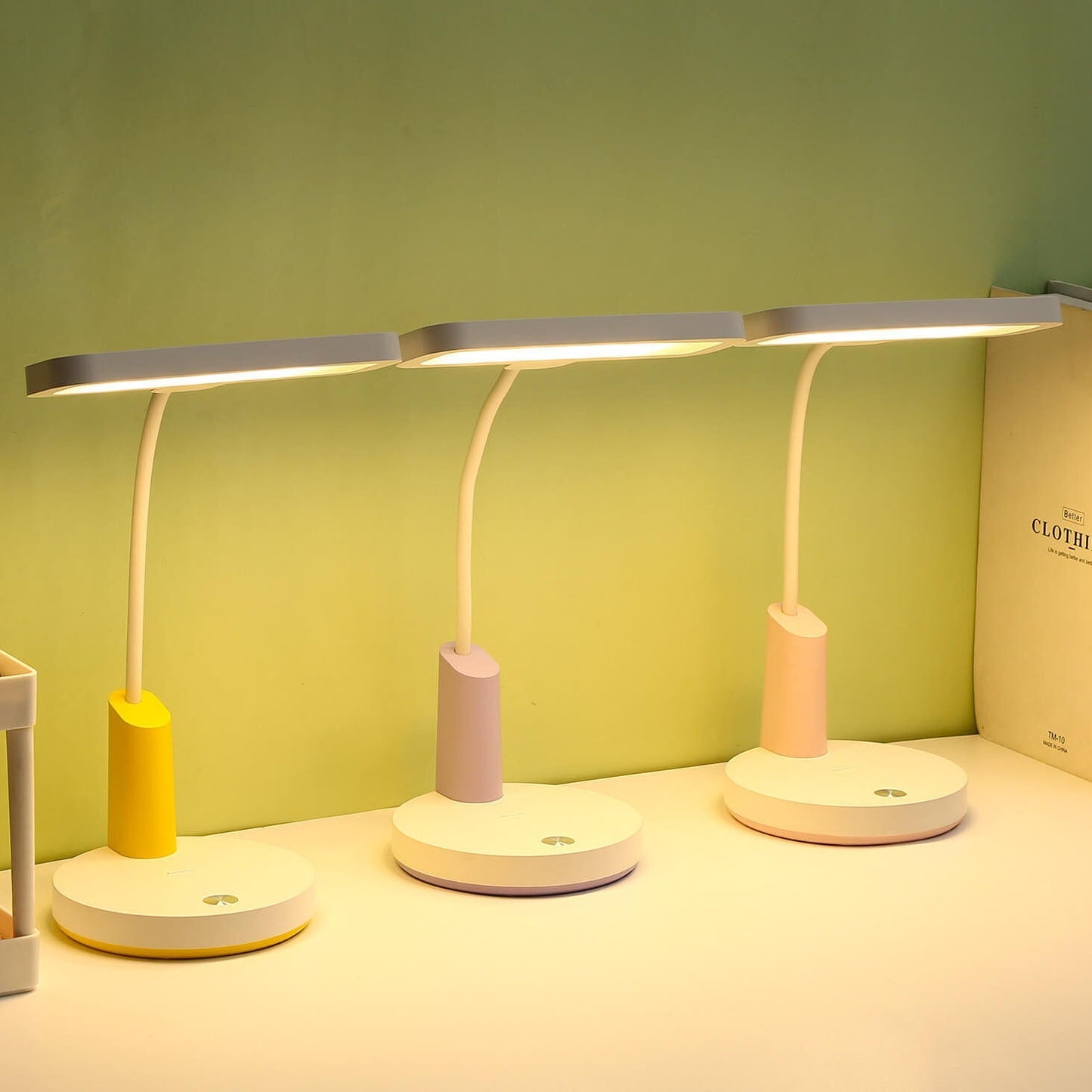 Einfache Long Shadow Round Base Touch Charge LED Desk Lamp