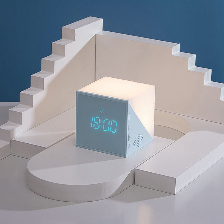 Kreative Rubik's Cube Clock LED Night Light USB Smart Lamp