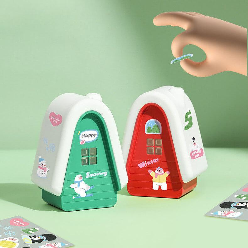 Modern Cartoon Snow House Silicone USB Rechargeable LED Table Lamp