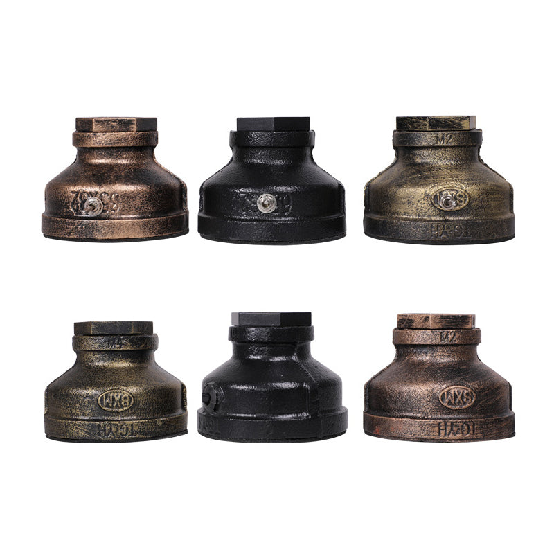 Industrial Pipe Base Table Lamp Single Bulb Iron Nightstand Lamp for Bedroom