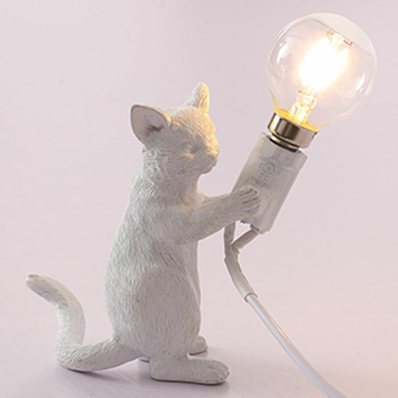 Kitten Table Lamp Decorative Resin 1 Bulb Kids Room Lamp