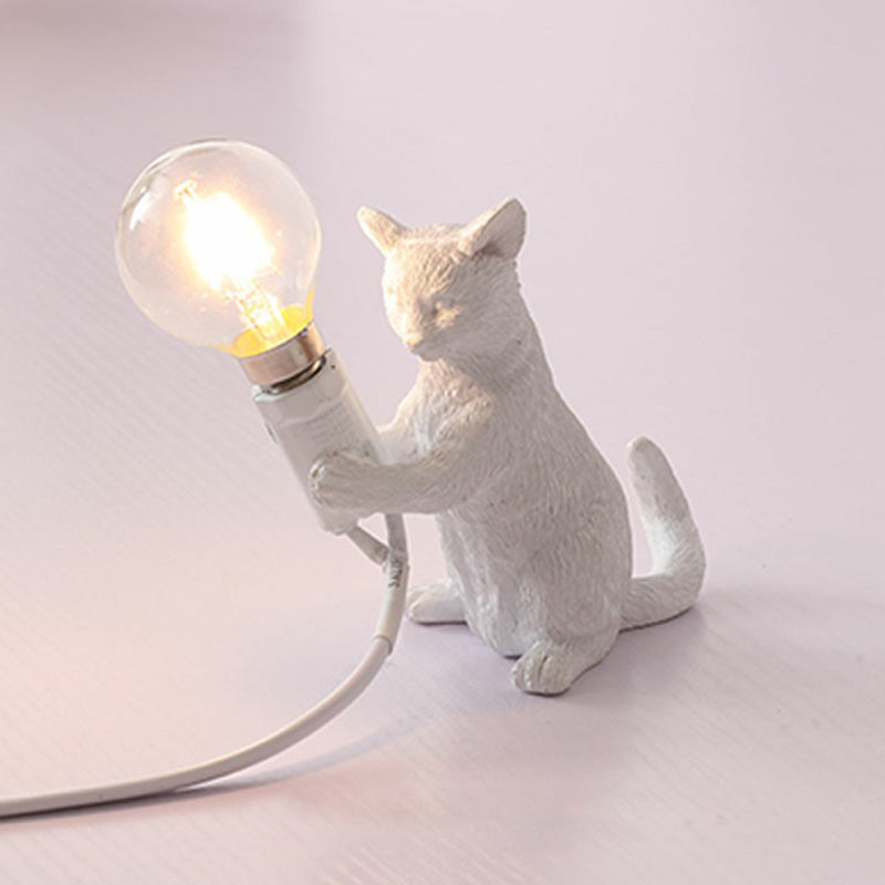 Kitten Table Lamp Decorative Resin 1 Bulb Kids Room Lamp