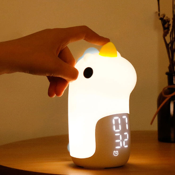Cartoon Unicorn Timer Alarm Clock LED Night Light