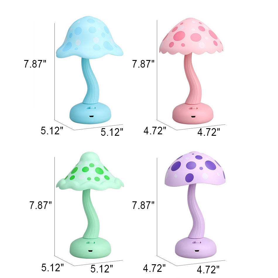 Creative Mushroom Kids USB Rechargeable LED Table Lamp