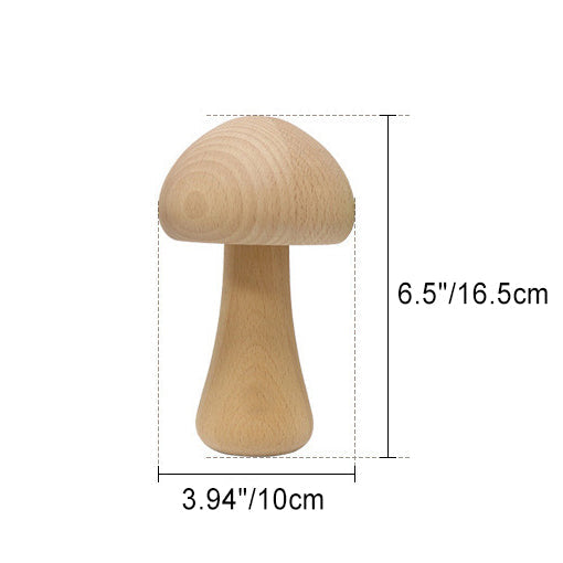 Contemporary Creative USB Mushroom Wooden LED Table Lamp