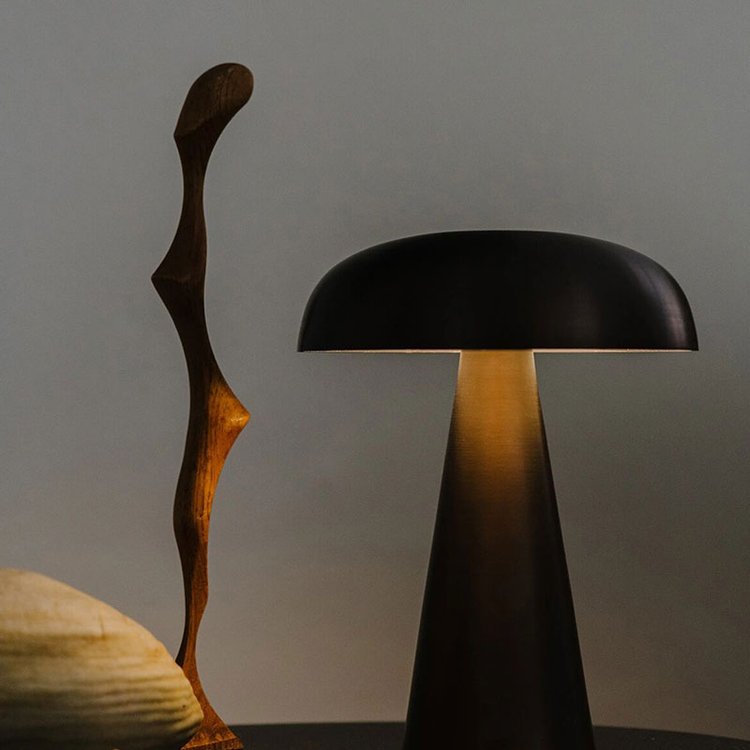 Mantar Portable Table Lamp - Rechargeable LED, Dimmable