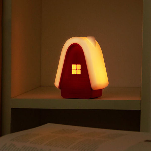 Modern Cartoon Snow House Silicone USB Rechargeable LED Table Lamp