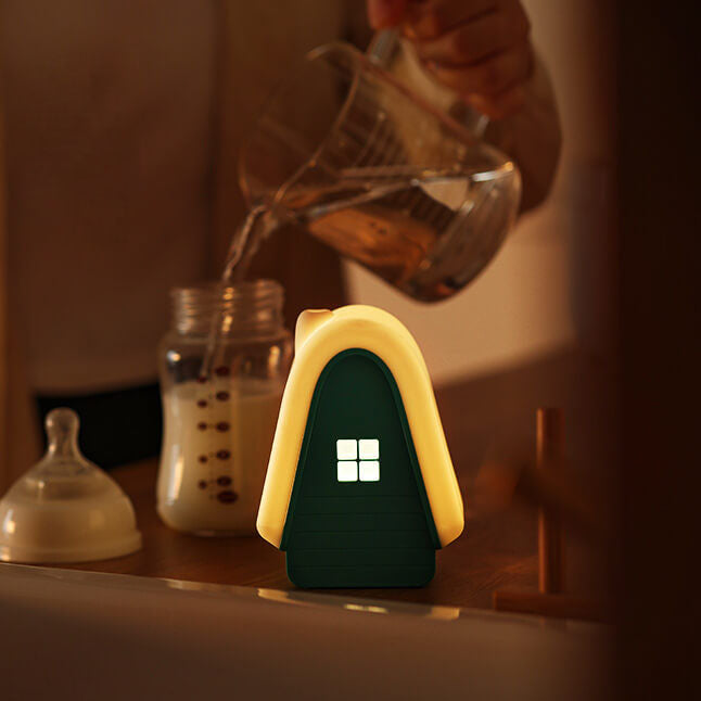 Modern Cartoon Snow House Silicone USB Rechargeable LED Table Lamp