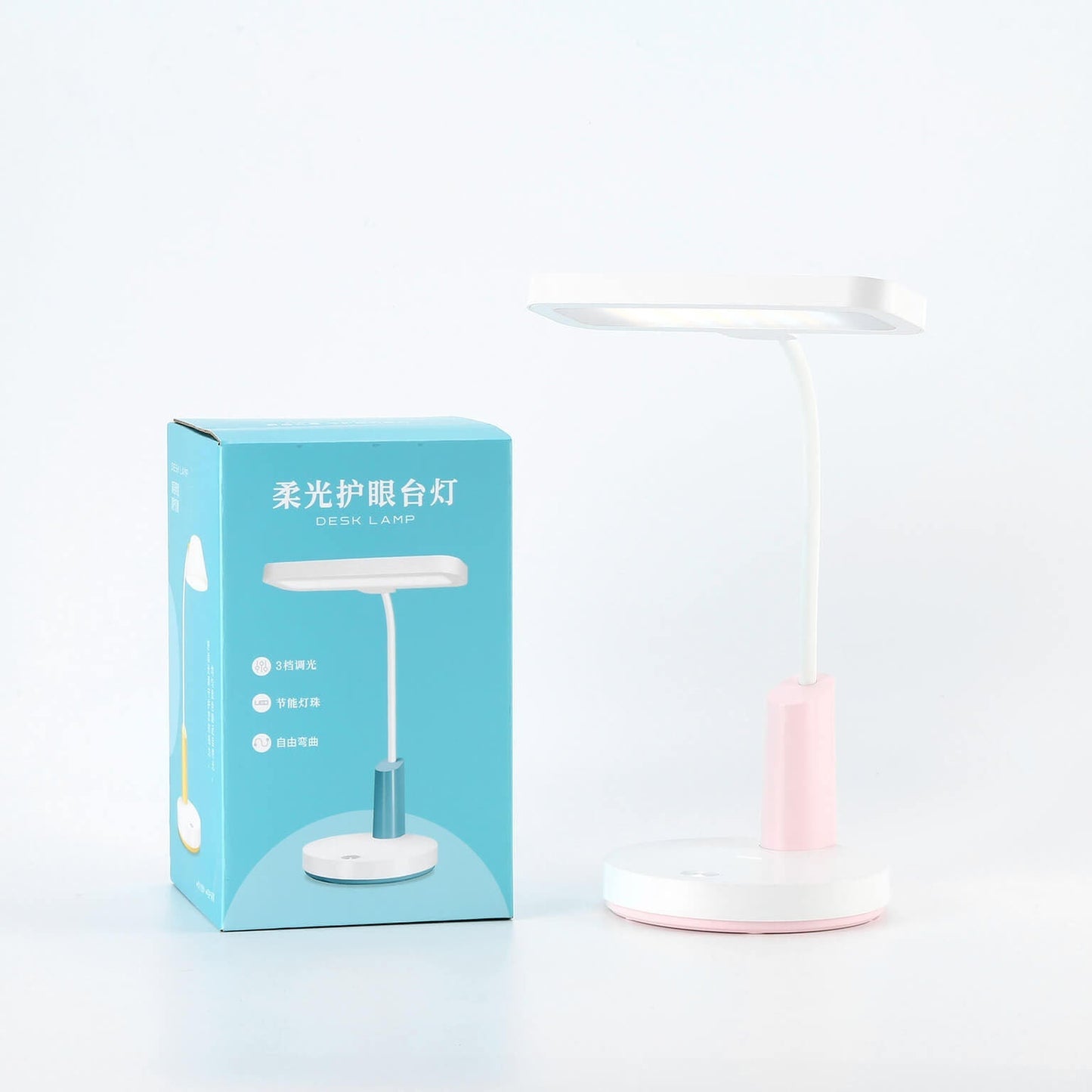 Einfache Long Shadow Round Base Touch Charge LED Desk Lamp