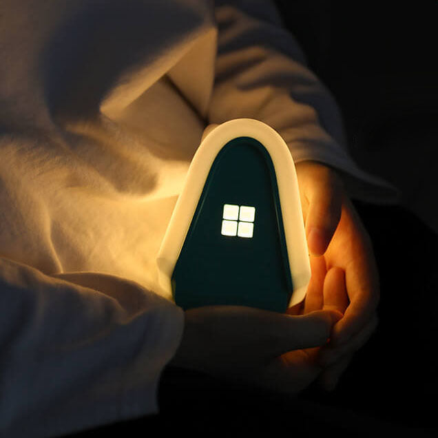Modern Cartoon Snow House Silicone USB Rechargeable LED Table Lamp