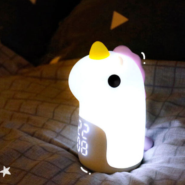 Cartoon Unicorn Timer Alarm Clock LED Night Light
