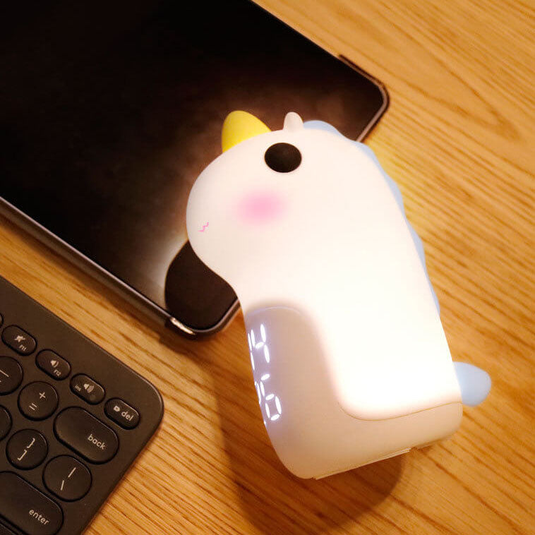 Cartoon Unicorn Timer Alarm Clock LED Night Light
