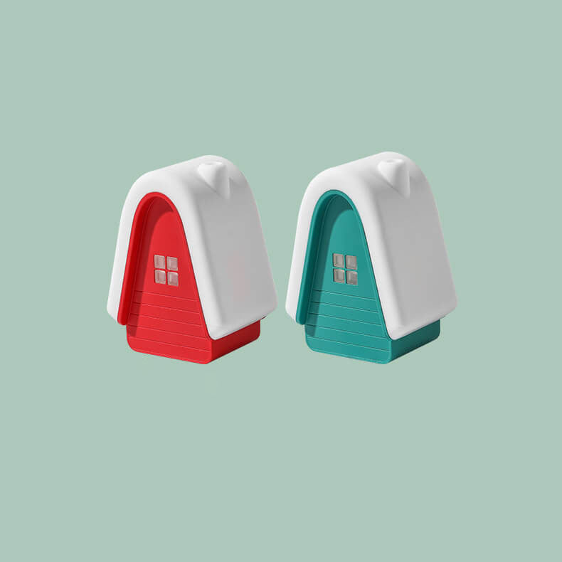 Modern Cartoon Snow House Silicone USB Rechargeable LED Table Lamp