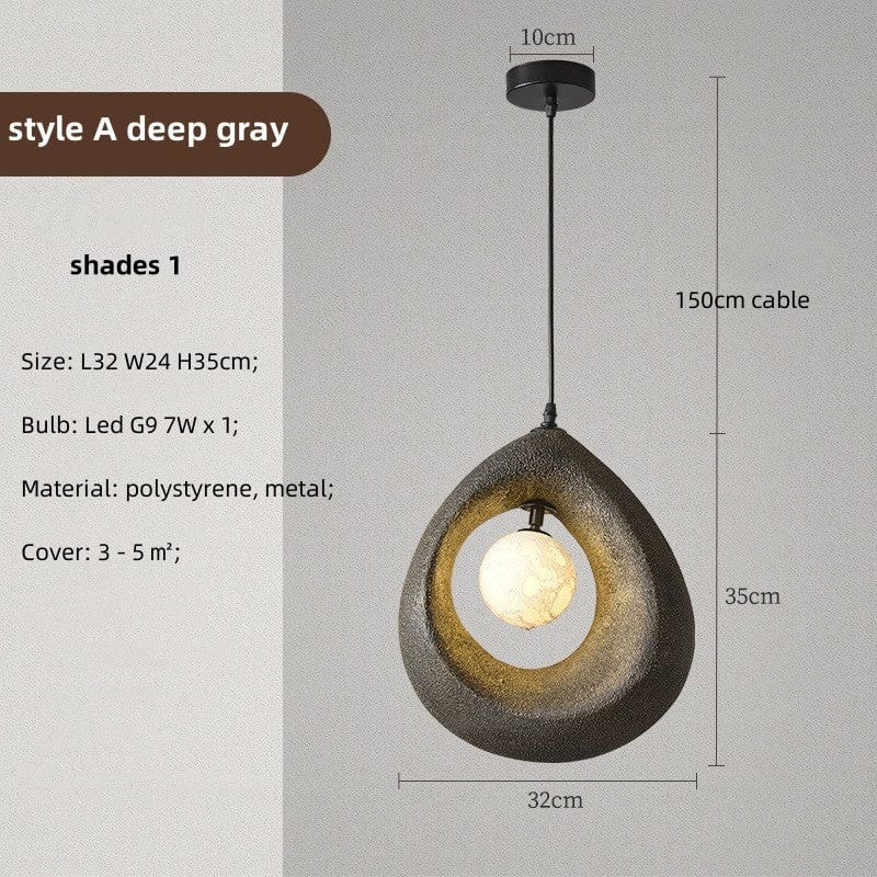 Wabi Sabi Circular Luxury Pendant Light - LED Modern Design