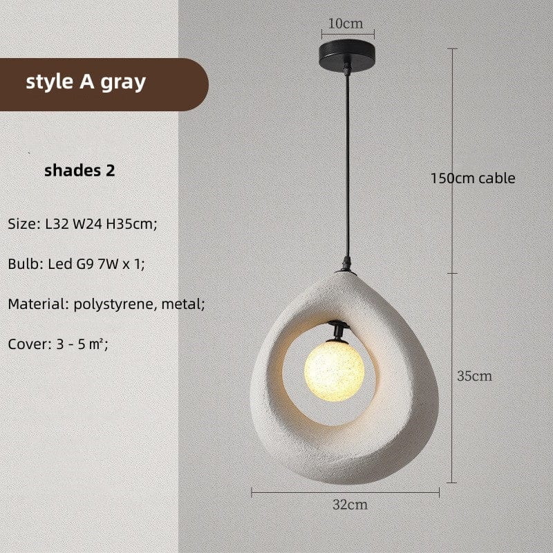 Wabi Sabi Circular Luxury Pendant Light - LED Modern Design