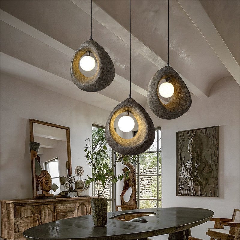 Wabi Sabi Circular Luxury Pendant Light - LED Modern Design