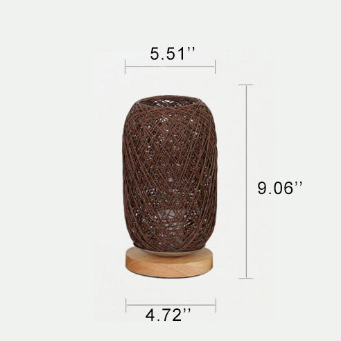 Kreative Twine Rattan Ball LED Dimmable Decorative Table Lamp