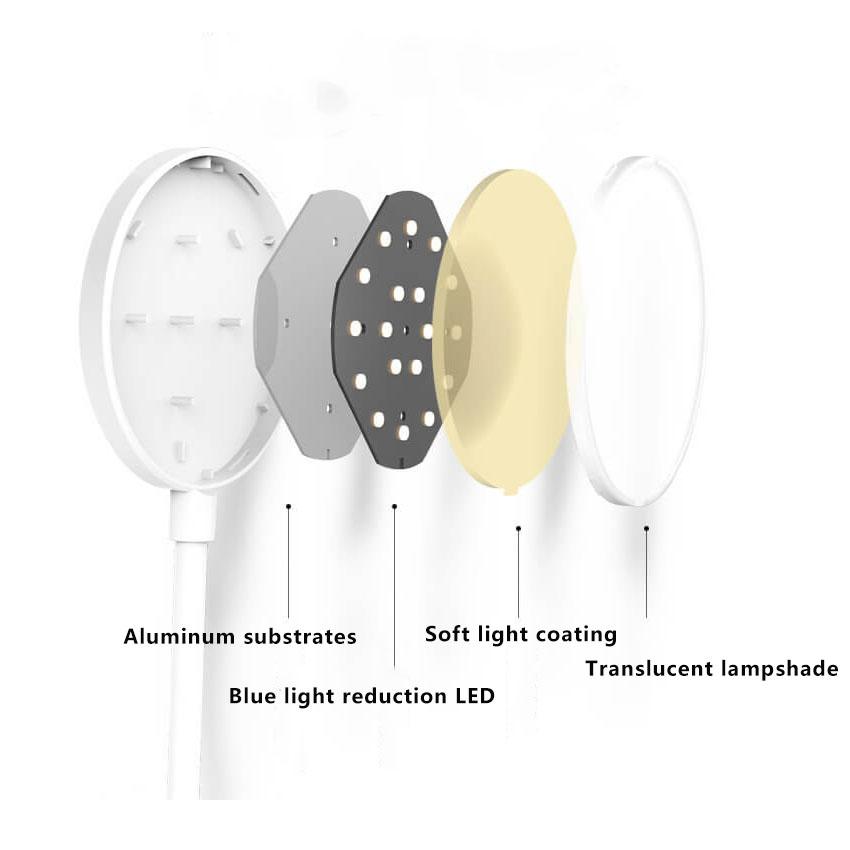 Rechargeable LED Clip Desk Lamp Eye Protection Night Light