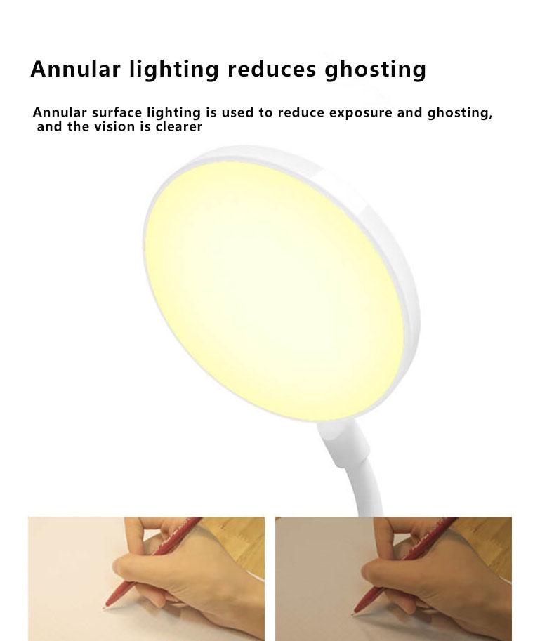 Rechargeable LED Clip Desk Lamp Eye Protection Night Light