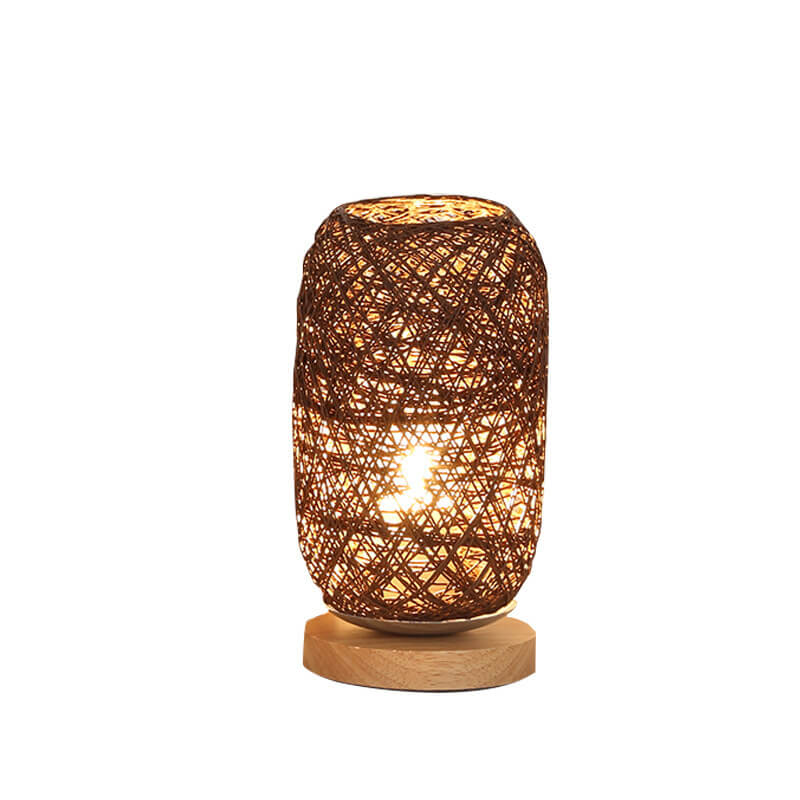 Kreative Twine Rattan Ball LED Dimmable Decorative Table Lamp