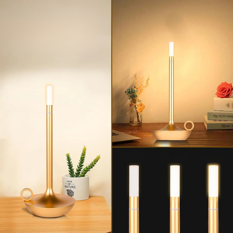 Wireless Table Lamp with Touch Sensor and LED Lighting