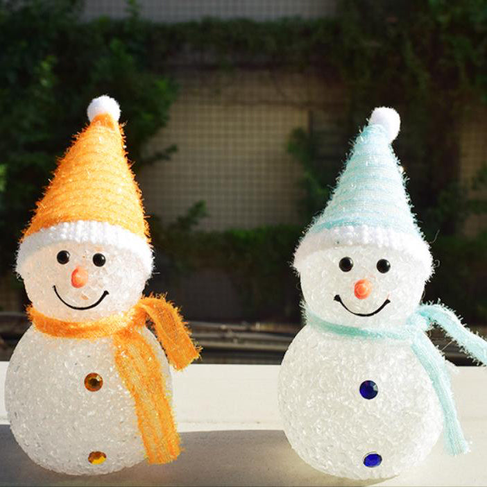 Solar-Powered LED Snowman Light - Christmas Yard Decoration