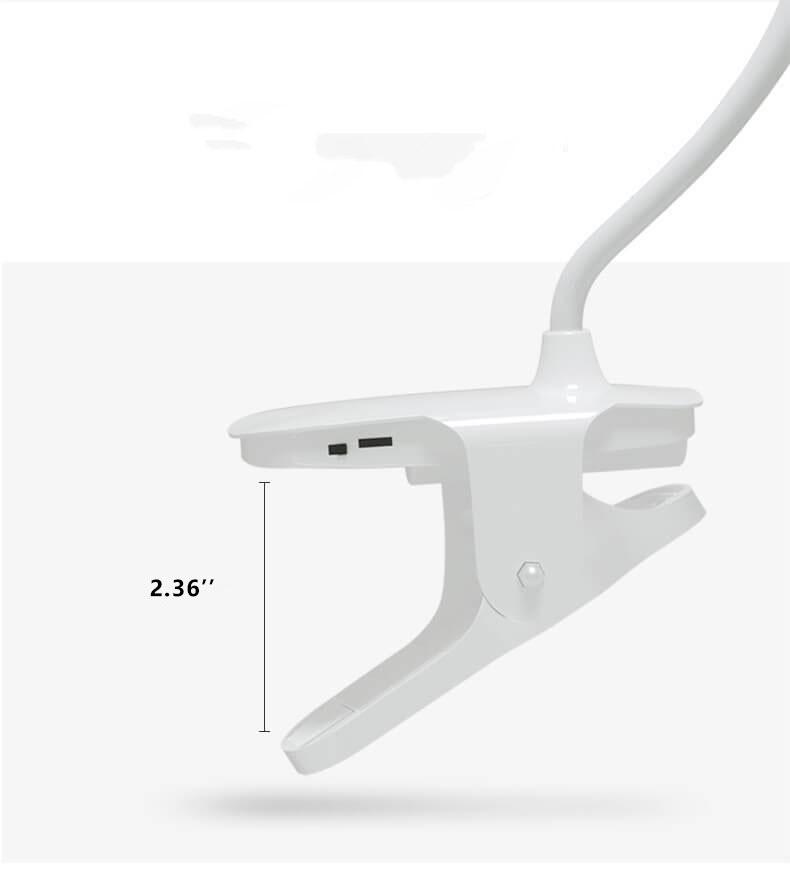 Rechargeable LED Clip Desk Lamp Eye Protection Night Light
