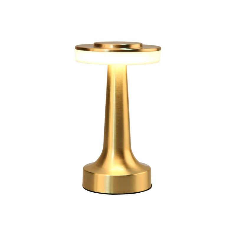 Portable LED Table Lamp with Touch Sensor, 3 Brightness Levels, Rechargeable Battery Up to 48 Hours, Kids Night Light, Bedside Lamp, Gold