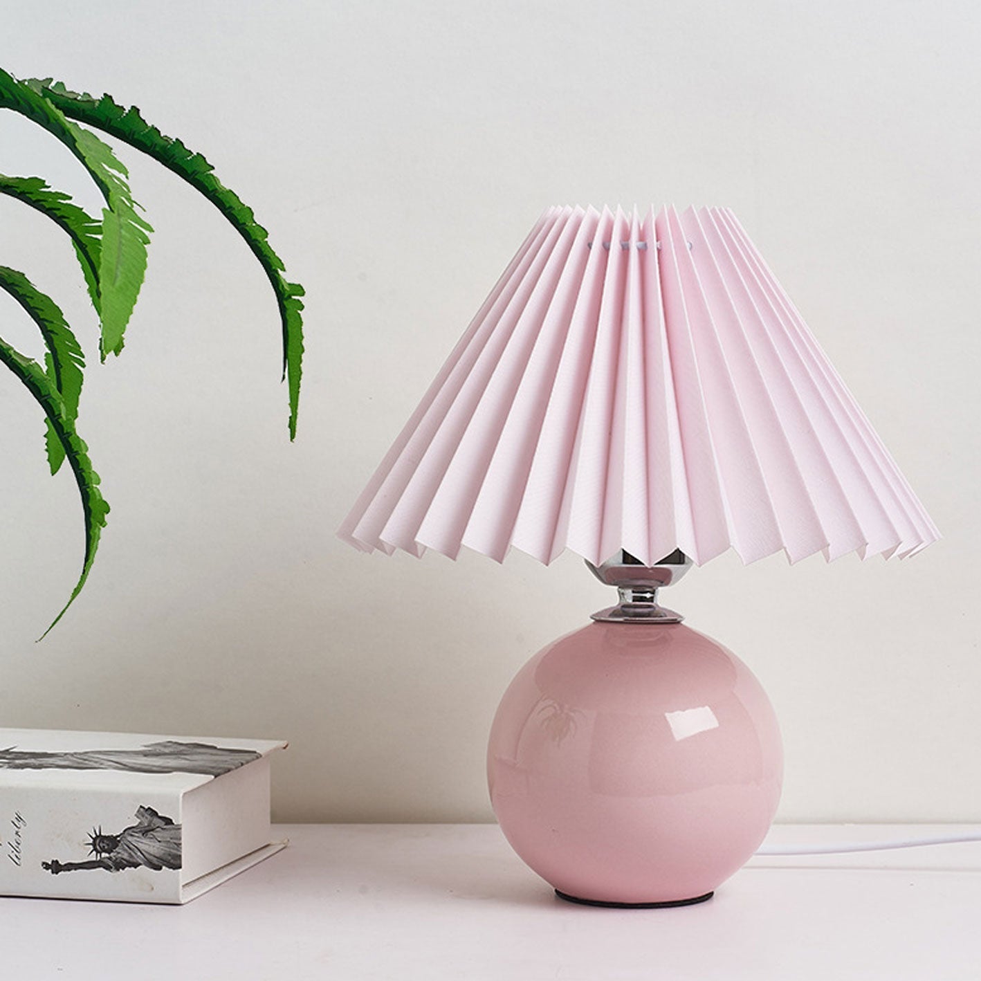 Minimalist Folded 1-Light Ceramic Table Lamp - LED Compatible