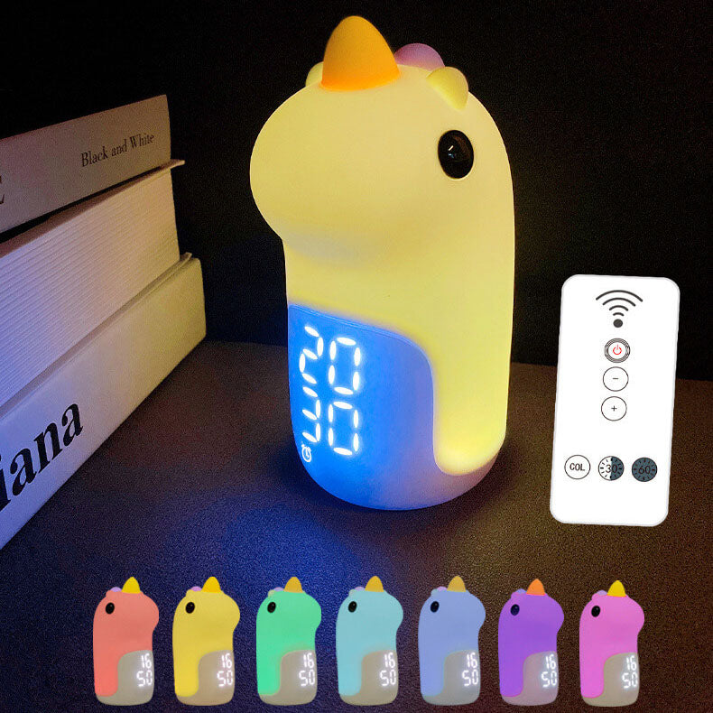 Cartoon Unicorn Timer Alarm Clock LED Night Light