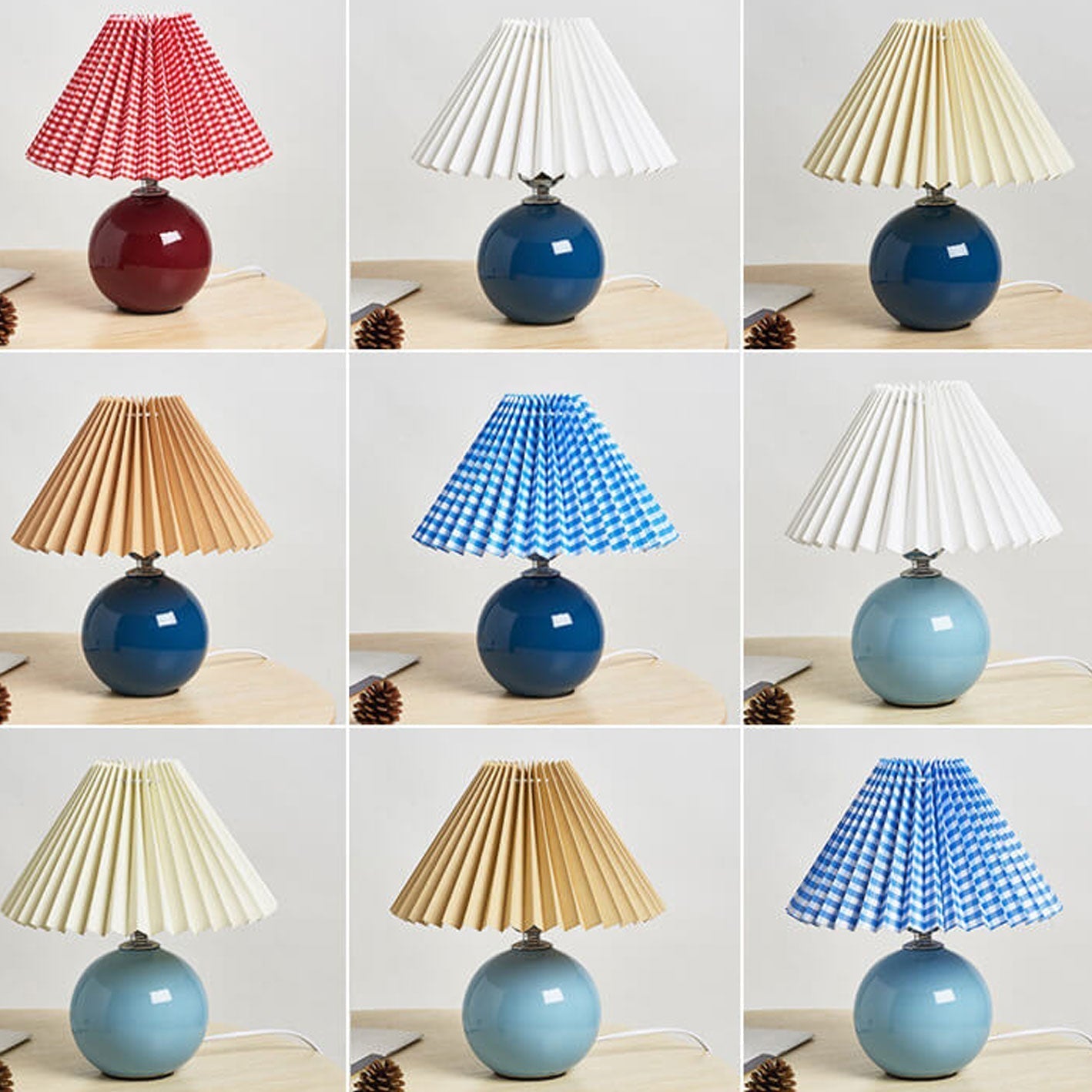 Minimalist Folded 1-Light Ceramic Table Lamp - LED Compatible