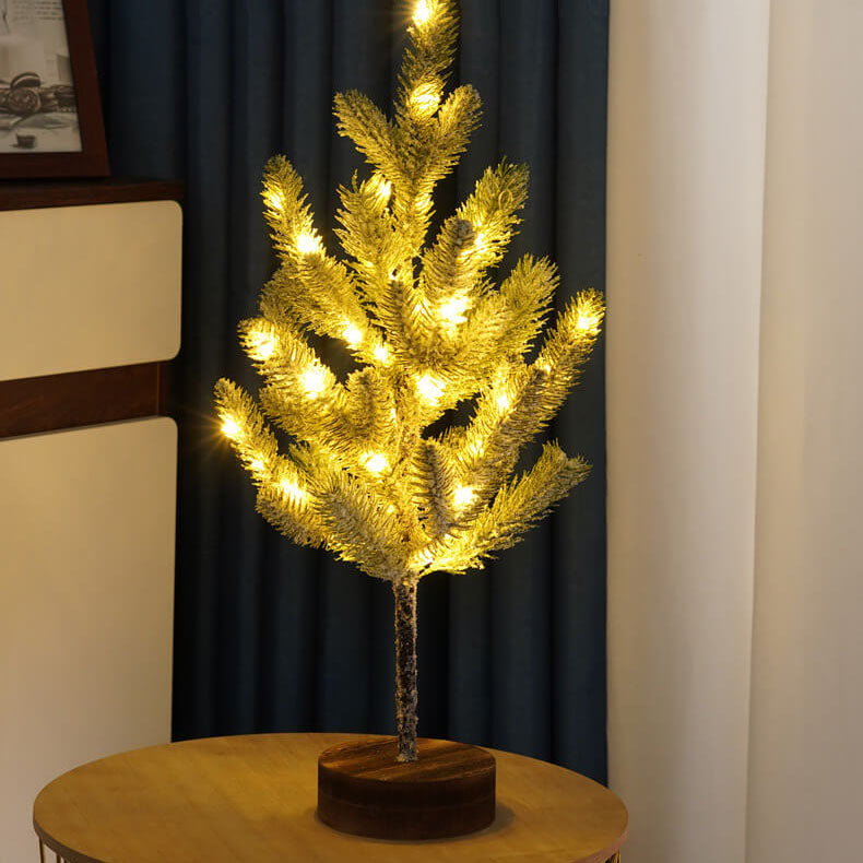 Christmas Decorative Cedar Needle Simulated Tree Light Battery Table Lamp