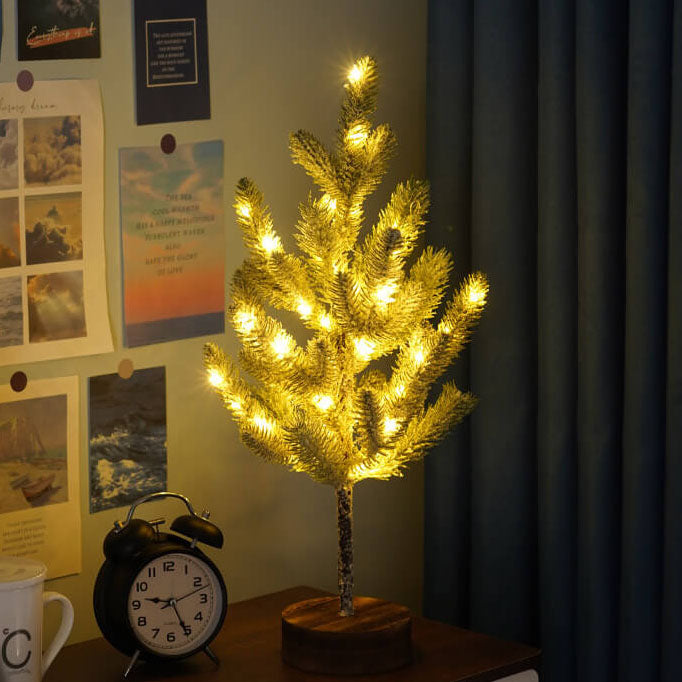 Christmas Decorative Cedar Needle Simulated Tree Light Battery Table Lamp