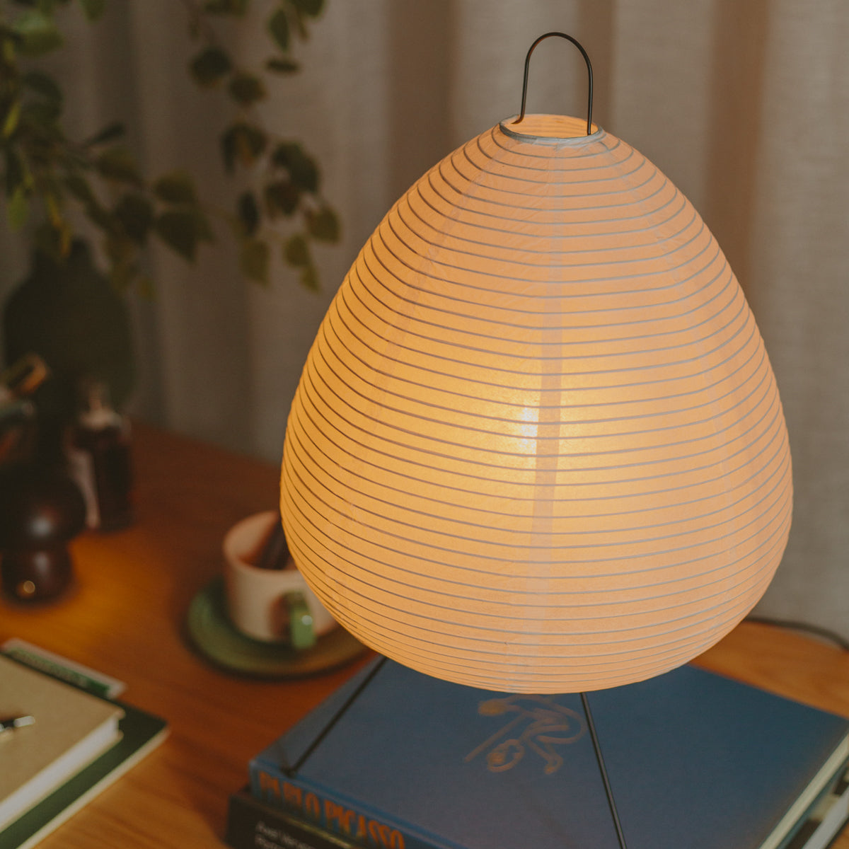 Essential Rice Paper Lamp - Handcrafted Minimalist Design with Warm Glow