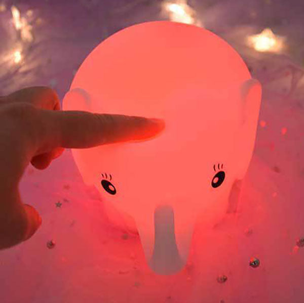 Kreativer Elefant Silicone USB LED Night Light Table Lamp