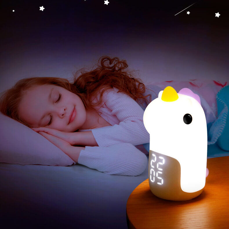Cartoon Unicorn Timer Alarm Clock LED Night Light