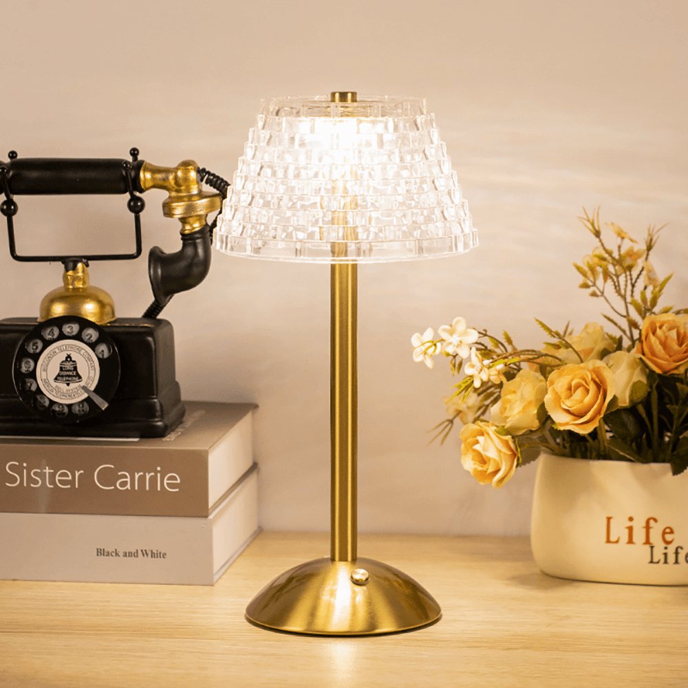 AuraGlow Table Lamp - Rechargeable Dimmable LED Light