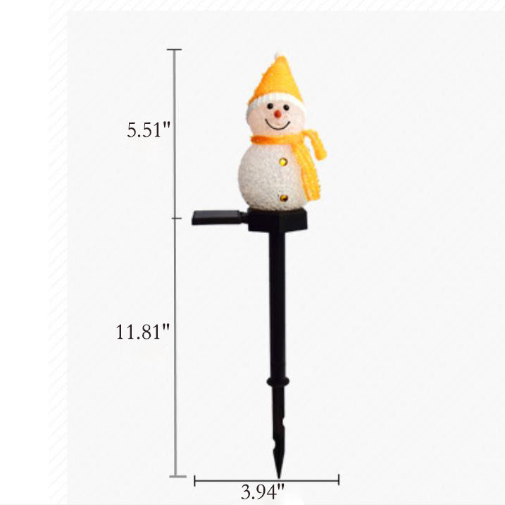 Solar-Powered LED Snowman Light - Christmas Yard Decoration