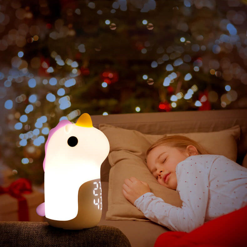 Cartoon Unicorn Timer Alarm Clock LED Night Light
