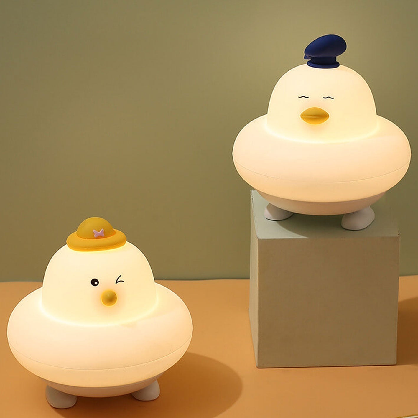 Funny Silicone Cute Little Chicken LED Night Light Table Lamp