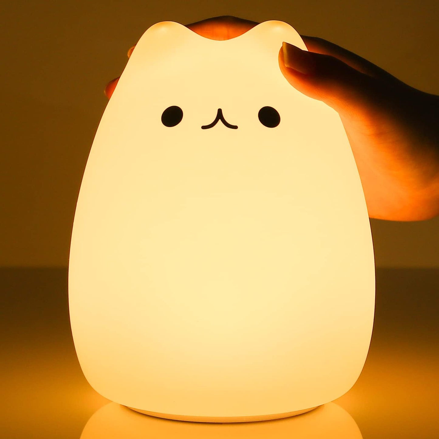 Kids Night Light – Dreamy Cat LED Lamp, Rechargeable Silikon
