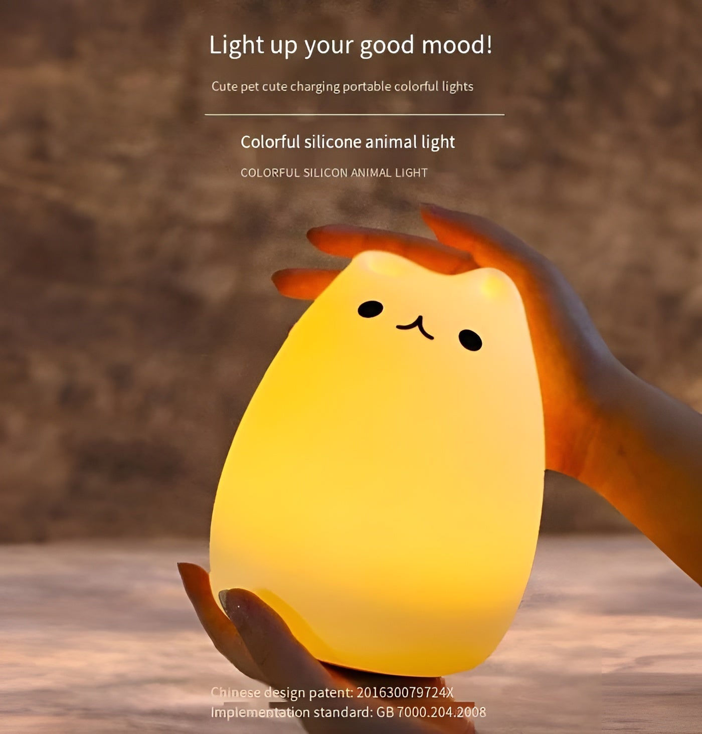 Kids Night Light – Dreamy Cat LED Lamp, Rechargeable Silikon