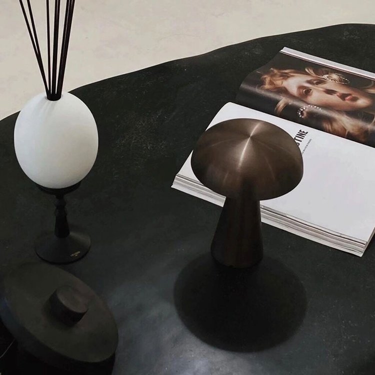 Mantar Portable Table Lamp - Rechargeable LED, Dimmable