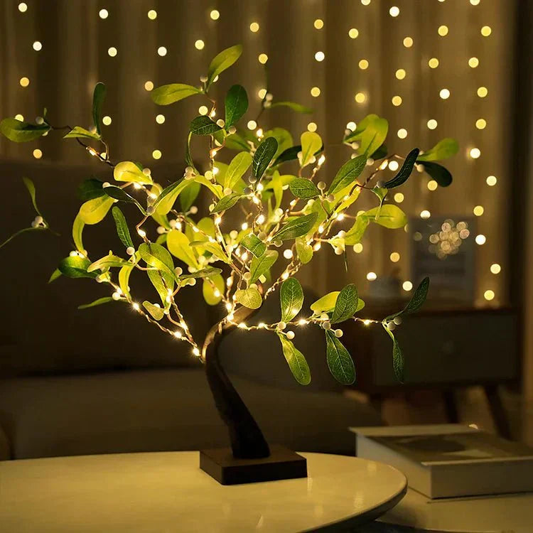 Frendorf Ginkgo Tree LED Light Warm White Battery Operated