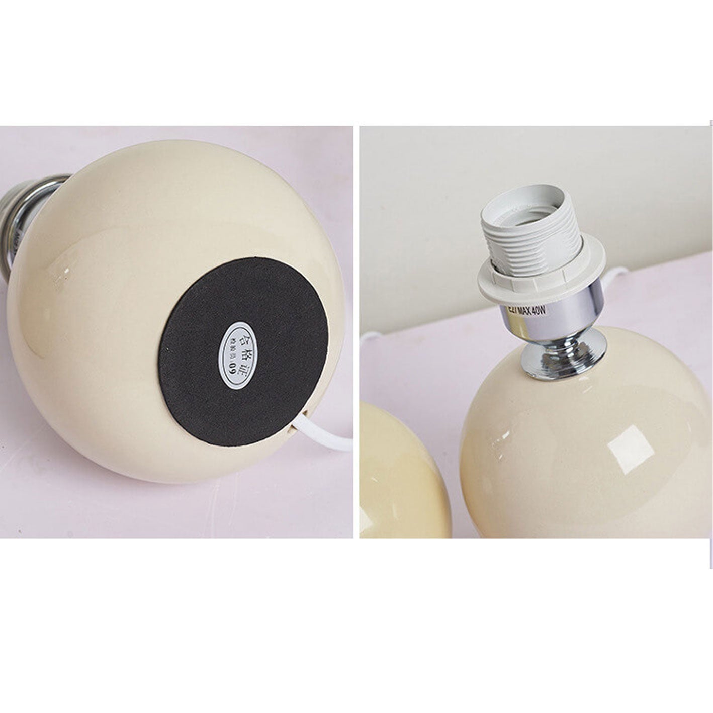 Minimalist Folded 1-Light Ceramic Table Lamp - LED Compatible