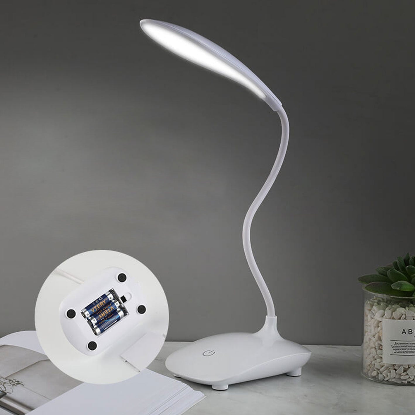 Creative Touch-Activated LED Desk Lamp, Foldable & Rotatable