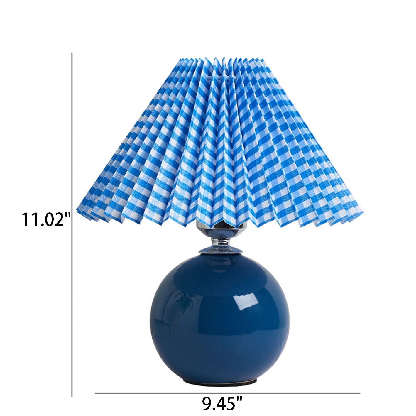 Nordic Minimalist Single Ceramic Table Lamp with Pleats