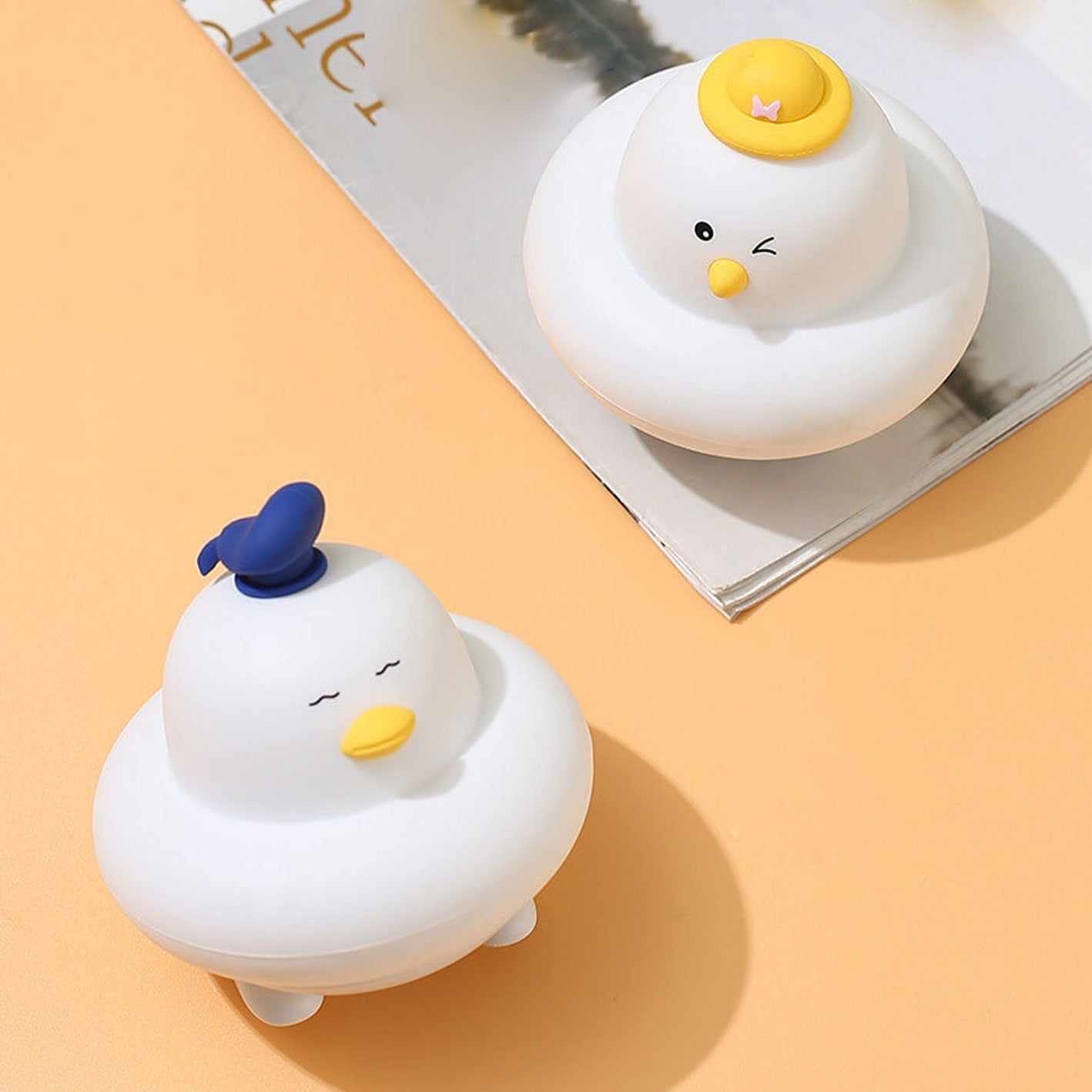 Funny Silicone Cute Little Chicken LED Night Light Table Lamp