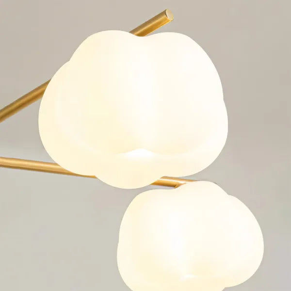Creative Wooden Cotton Balls Chandelier for Living Room