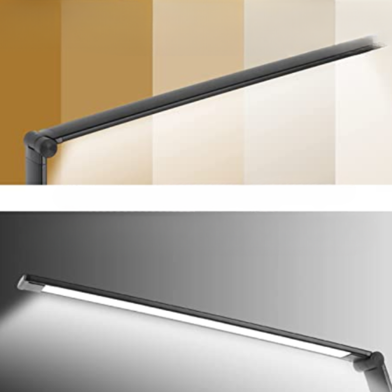 LED Desk Lamp with 10W Wireless Charger and USB Port, Study Lamp with 5 Brightness Modes, Fully Dimmable, Touch Control for Office Use